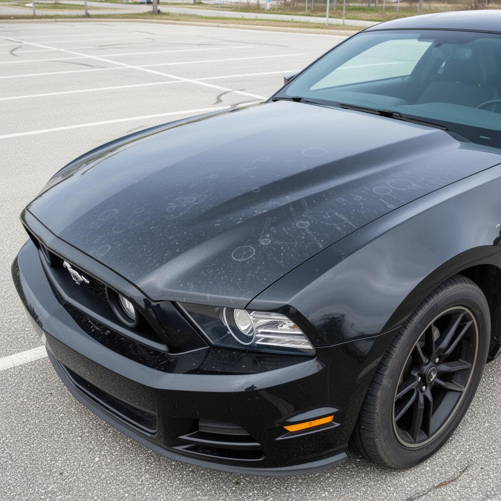 Before ceramic coating — dull faded paint with swirl marks and scratches
