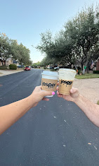 Two Jasper Coffee cups outdoors in Lakeway